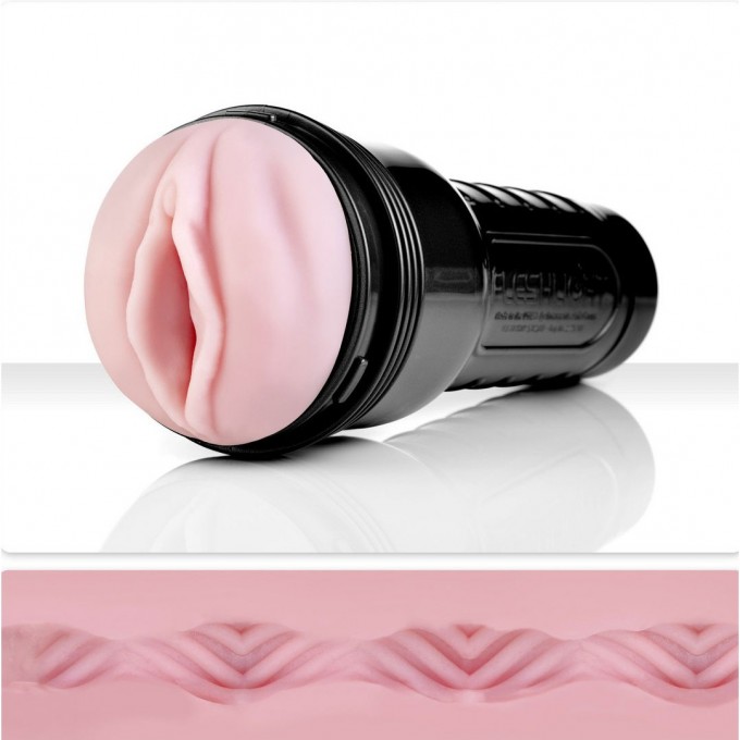 Мастурбатор FLESHLIGHT PINK GO WAVE, индивидуальный рельеф, вагина 17644